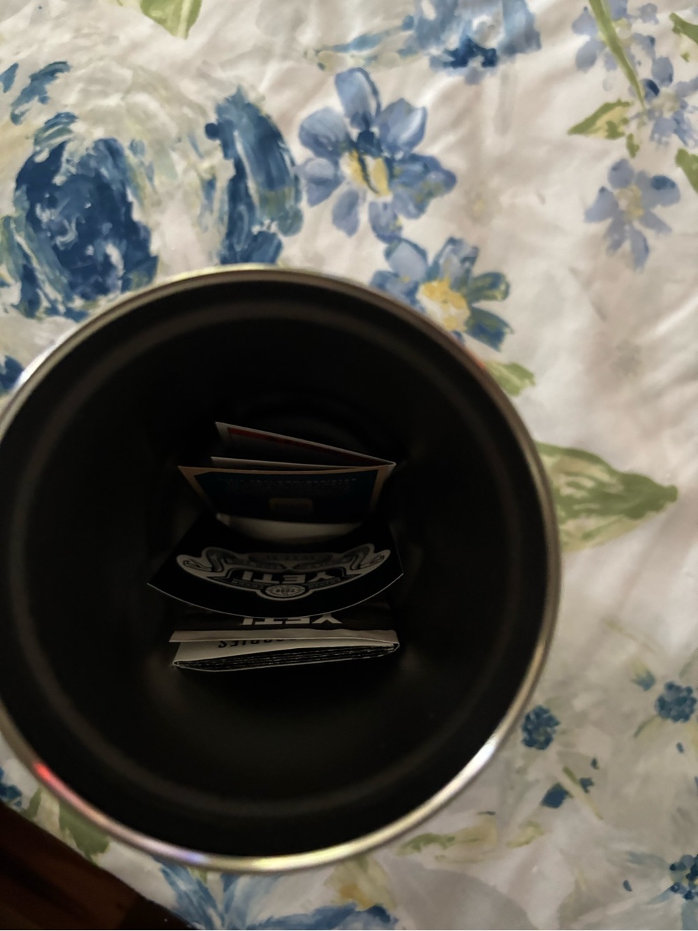 Yeti Rambler Tumbler in Blue with Stainless Accent - Picture 4 of 4